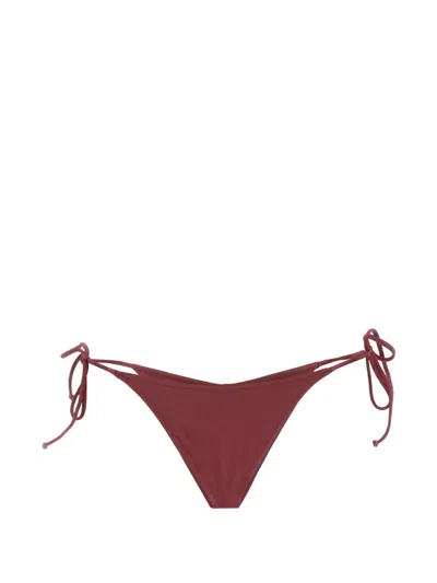 Mc2 Saint Barth Norah Side-tie Bikini Bottoms In Red