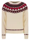 Mc2 Saint Barth Nordic-style Heart Pattern Jumper In Neutral