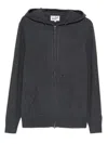 Mc2 Saint Barth Notting Hooded Cardigan In Gray