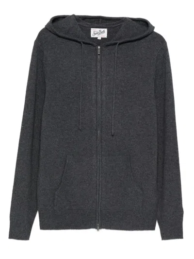 Mc2 Saint Barth Notting Hooded Cardigan In Gray