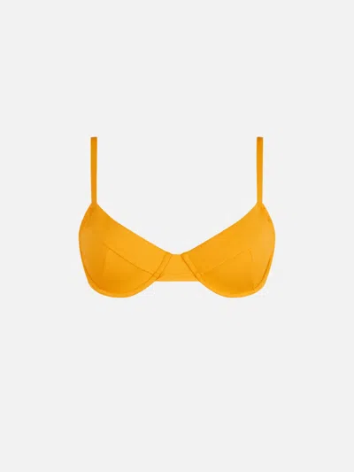 Mc2 Saint Barth Ochre Bea Underwired Bralette Top In Yellow