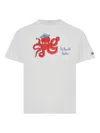 Mc2 Saint Barth オクトパスプリント Tシャツ In White
