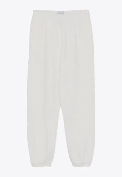 Mc2 Saint Barth Odalys Logo Embroidered Track Pants In White