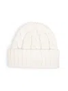 Mc2 Saint Barth Off-white Cable-knit Wool Cannon Beanie In White