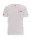 Mc2 Saint Barth Off White Solid Crew Neck T-shirt In Off White