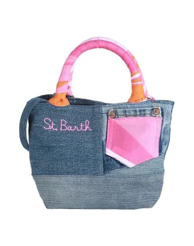 Mc2 Saint Barth Ohio Bag Woman Handbag Blue Size - Cotton