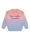 Mc2 Saint Barth Ombré Embroidered Sweater In Blue