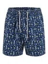Mc2 Saint Barth Lightning Patterned Swim Shorts In Blue