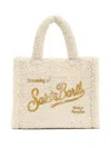Mc2 Saint Barth Cozy Teddy Texture Tote With Top Handles In Neutral