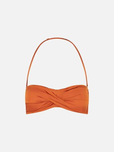 Mc2 Saint Barth Orange Bandeau Top