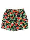 Mc2 Saint Barth Orange-print Swim Shorts In Multi