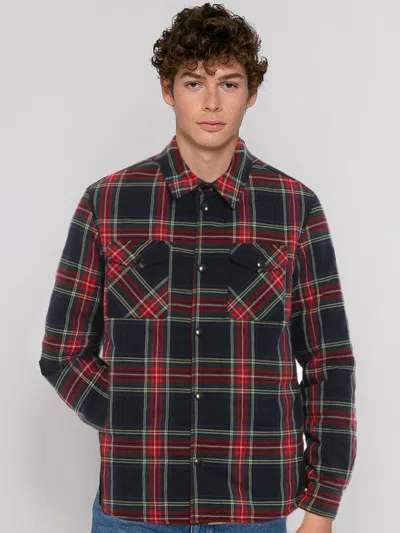 Mc2 Saint Barth Overshirt With Pocket And St. Barth Bob Club Embroidery In Blue