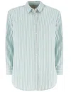 Mc2 Saint Barth Oversized Striped Shirt With Button-down Front