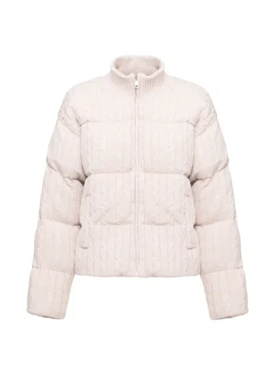 Mc2 Saint Barth Padded Wool Jacket In White