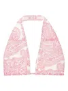 Mc2 Saint Barth Paisley Halter Bikini Top In Pink
