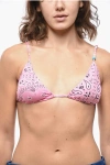 Mc2 Saint Barth Paisley Motif Norah Triangle Bikini Top In Pink