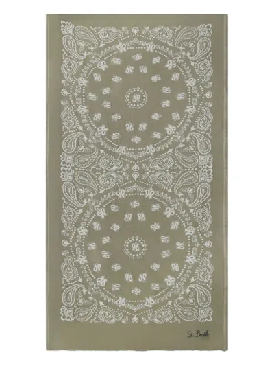 Mc2 Saint Barth Paisley-print Beach Towel In Green
