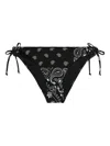 Mc2 Saint Barth Paisley Print Bikini Set In Black