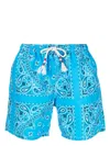 Mc2 Saint Barth Paisley-print Swim Shorts In Blue