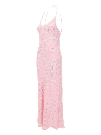 Mc2 Saint Barth Paisley Print Slip Day Dress In Pink