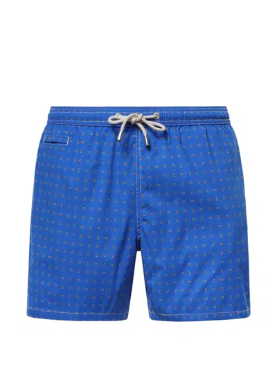 Mc2 Saint Barth Paisley-print Dot-print Swim Shorts In Multi