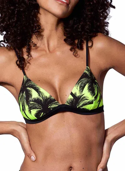Mc2 Saint Barth Palm Fluo Triangle In Yellow