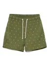 Mc2 Saint Barth Palm Tree-print Swim Shorts In Green