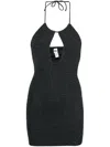 Mc2 Saint Barth Palmer Lurex Mini Dress In Schwarz