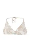 Mc2 Saint Barth Palm-print Bikini Top In Multi