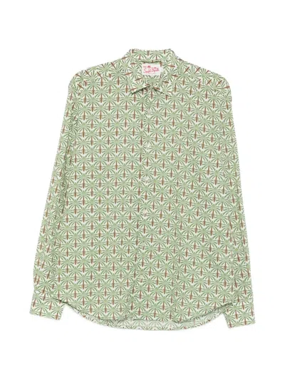 Mc2 Saint Barth Palm-tree Buttoned Shirt In Multi
