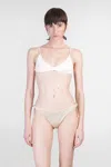 Mc2 Saint Barth Paloma Beachwear In White Polyamide