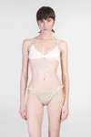 Mc2 Saint Barth Paloma Beachwear In White Polyamide In White