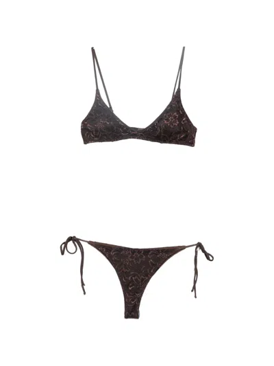 Mc2 Saint Barth Paloma Bikini In Brown