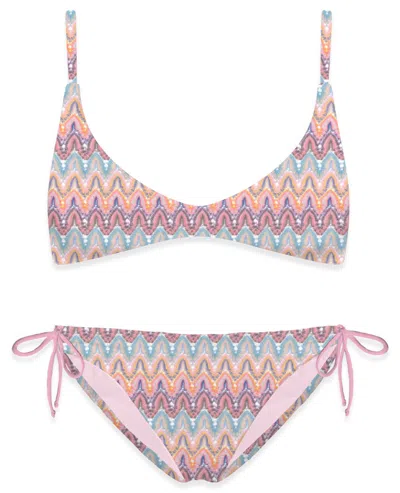 Mc2 Saint Barth Paloma Jr Rachel Twist Pastel Bikini In Multi