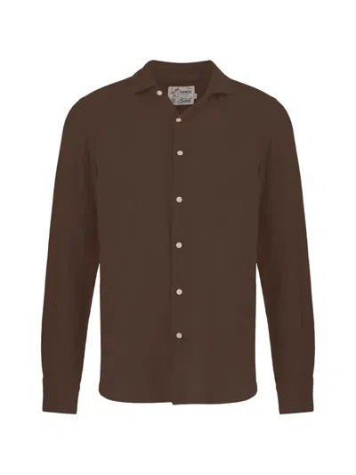 Mc2 Saint Barth Pamplona Button-up Curved-hem Shirt In Animal Print