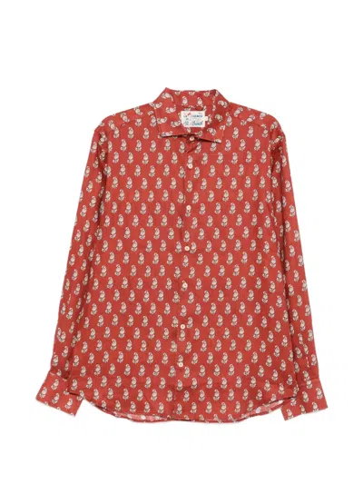 Mc2 Saint Barth Pamplona Floral-print Linen Shirt In Multi