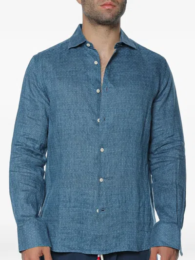Mc2 Saint Barth Pamplona Flower-print Linen Shirt In Multi