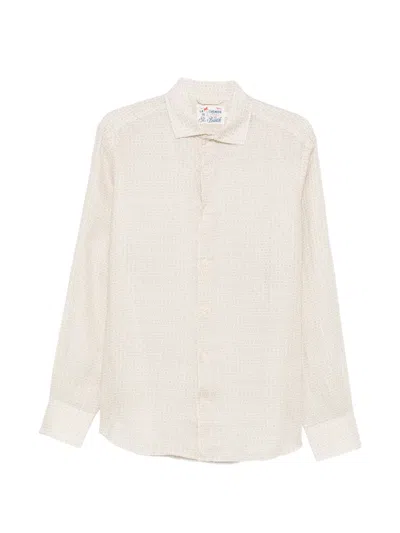 Mc2 Saint Barth Pamplona Geometric-print Shirt In Neutral