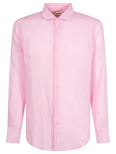 Mc2 Saint Barth Pamplona Linen Shirt Long Sleeve Regular Fit In Neutral