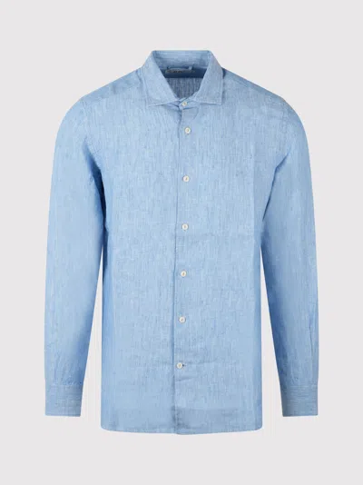 Mc2 Saint Barth Pamplona Linen Shirt Shirts Blue