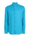 MC2 SAINT BARTH MC2 SAINT BARTH PAMPLONA MAN SHIRT AZURE SIZE L LINEN