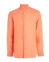 MC2 SAINT BARTH MC2 SAINT BARTH PAMPLONA MAN SHIRT ORANGE SIZE L LINEN