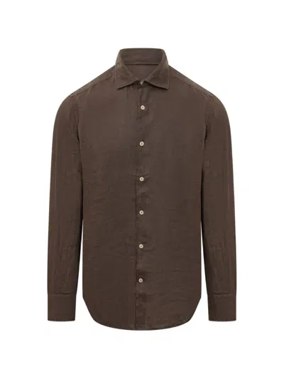 Mc2 Saint Barth Pamplona Shirt In Brown