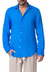 Mc2 Saint Barth Pamplona Shirt In Bluette In Blue