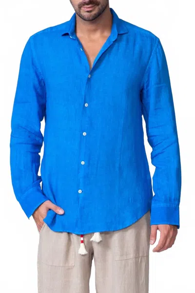 MC2 SAINT BARTH PAMPLONA SHIRT IN BLUETTE