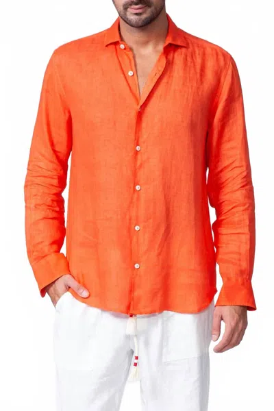 Mc2 Saint Barth Pamplona Shirt In Fluo Orange In Multi