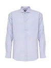 Mc2 Saint Barth Pamplona Striped Linen Shirt In Blue