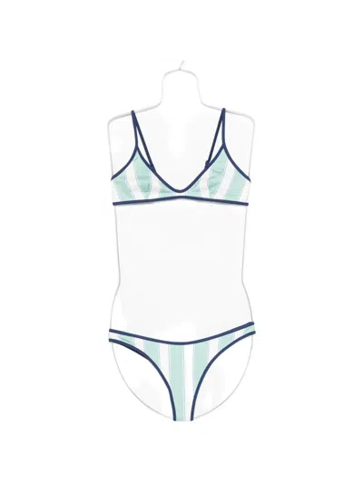 Mc2 Saint Barth Panamy Striped-pattern Bikini In Multi