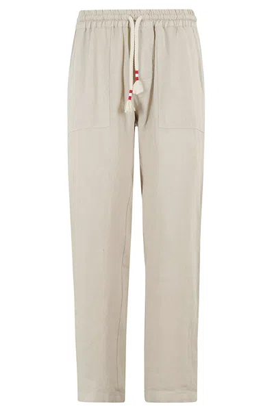 Mc2 Saint Barth Trouser With Coulisse In Cream
