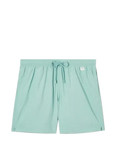 Mc2 Saint Barth Pantone Drawstring Swim Shorts In Green